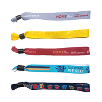 Bracelet personnalisé pas cher en gros, imprimé par sublimation, pour festival, à usage unique, réglable, souple, en polyester tissé, pour l'entrée.