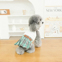 Nouvelle Robe Plissée à Carreaux pour Chien Printemps-Été