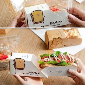 Embalaje de papel para sándwich, caja de sándwich impresa personalizada, desechable, para panadería, para llevar - Product Image 3