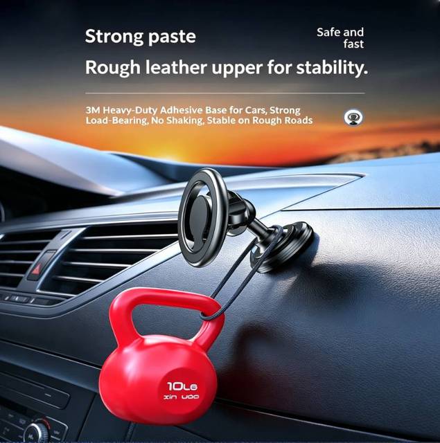 Heavy Duty Magnetic 360 Degrees Car Phone Mount Auto Magnet Windshield/Dashboard Phone Holder for 12-13 All Android Smartphones
