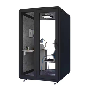 Cabine téléphonique insonorisée en acier détachable, bureau mobile et studio d'enregistrement pour atelier, immeuble <span class=keywords><strong>de</strong></span> bureaux ou appartement - Product Image 5