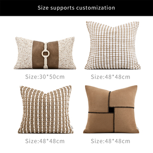 Echo Modern Minimalist Japanese Style Wabi Sabi Wood <strong>Orange</strong> Sofa <strong>Pillow</strong> Cover New Chinese Style Bed Cushion Decoration Hotels - Product Image 6