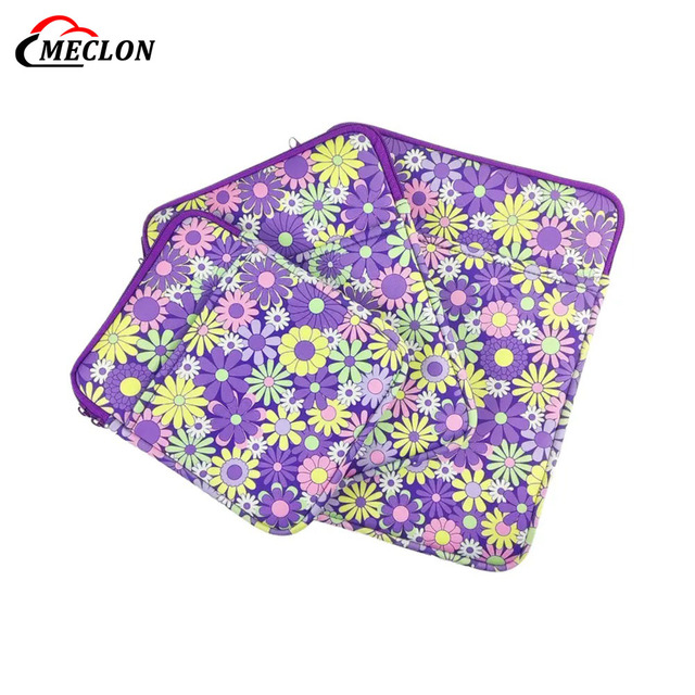 Waterproof Sublimation Neoprene Sleeve Zipper Portable Durable Fashionable Meclon Notebook Case Cover for iPad Kindle Laptop