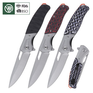 Couteau de poche pliant en acier inoxydable personnalisable Bochen pour le Camping en plein air pratique d'autodéfense tactique Support de poignée G10 - Product Image 1