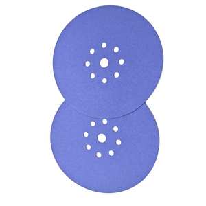 Disque de ponçage rond rouge à 8 trous de 225 mm pour cloisons sèches, en céramique, personnalisable OEM & OBM pour le ponçage des cloisons sèches - Product Image 1