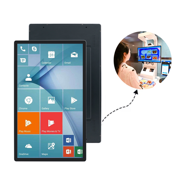Wall Mount 21.5/27/32/43 Inch PCAP Touch Screen Monitor Industrial Touch Panel PC Come With Android/Win/Linux OS For Restaurant