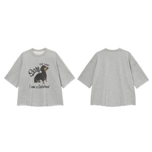 Vêtements personnalisés American Vintage Dog Print <span class=keywords><strong>T</strong></span>-<span class=keywords><strong>shirt</strong></span> femmes gris col rond manches <span class=keywords><strong>trois</strong></span>-quarts <span class=keywords><strong>T</strong></span>-<span class=keywords><strong>shirt</strong></span> - Product Image 6