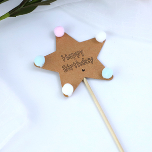 Decorazione della <span class=keywords><strong>torta</strong></span> carta kraft plug-in cottura vestire carta da lettere <span class=keywords><strong>buon</strong></span> <span class=keywords><strong>compleanno</strong></span> amore fiore arco bandiera - Product Image 6