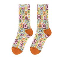 KTS19 Vente en gros Conception personnalisée Logo Impression par sublimation thermique vierge Impression 3D blanche Chaussettes d'équipage numériques