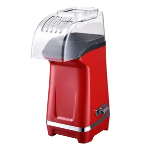 Nova Popcorn Popper Popcorn Maker Machine Com Copo de Medição Oil-free-Vermelho