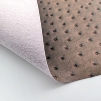 Simili cuir PVC grain autruche 1,0 mm, 54 pouces, avec support brossé, pour décoration de chaises, sacs à main et ameublement, 21 couleurs, MOQ 1 yard