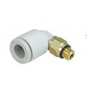 Raccord pneumatique en plastique KJL04 M3 à angle droit, connecteur à 90 degrés pour tuyau d'air - Product Image 1