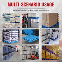 Palette en plastique Euro de haute qualité, durable, à fond plat, petite taille, charge statique industrielle 300 kg
