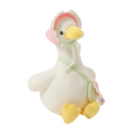 Peluche Canard Assis Adorable avec Tenue et Sac à Bavette - Rembourrage en Coton PP, Peluche Douce et Moelleuse, Plusieurs Tailles, Poupée Canard pour Enfants de 3 Ans et Plus