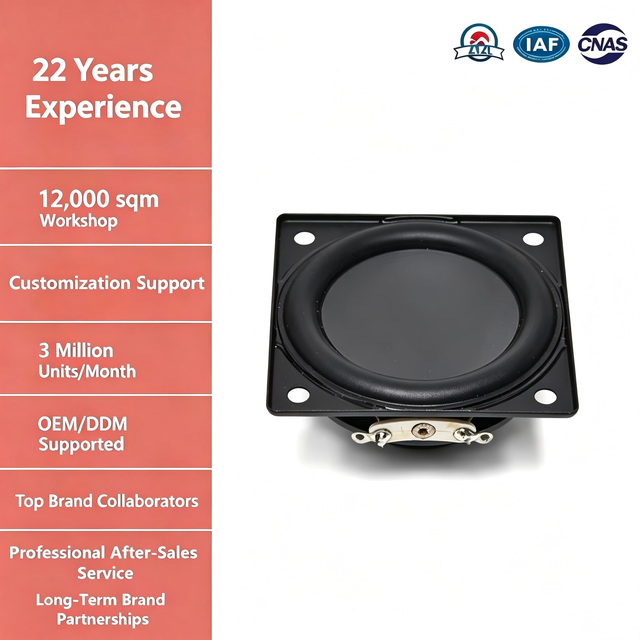 50mm Square 16 Core 4 Ohm 5W Rubber Surround Dual Internal Neodymium Magnet Full-Range  Speaker Driver