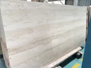 SHIHUI Wholesale Italian Ivory Travertine Polished Marble Slab Modern Hotels Natural Stone Floor Tiles