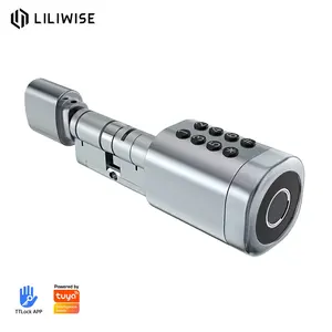 Liliwise serratura elettronica 최신 높은 보안 유로 표준 전자 지문 스마트 실린더 잠금 (TTlock 앱 포함)