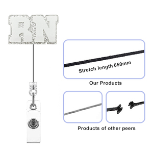 Beliebte Bling Acryl Hartplastik einziehbare Abzeichen Rollen <span class=keywords><strong>Medical</strong></span> Bearable Letters-Shaking Zubehör - Product Image 6