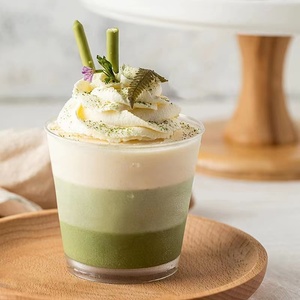 Klare Plastik-Dessert becher mit Plastik deckel und Löffeln, kleines klares Plastikbecher-Set, ideal für <span class=keywords><strong>Desserts</strong></span>, - Product Image 2