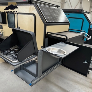 Mini remolque todoterreno mini <span class=keywords><strong>caravana</strong></span> rinoceronte negro quinta rueda <span class=keywords><strong>4x4</strong></span> estilo europeo fibra de vidrio camping mejores caravanas pequeñas Australia - Product Image 6