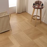 Parquet en chêne chevron carré, pour la décoration intérieure et commerciale, parquet en chêne contrecollé, bois dur