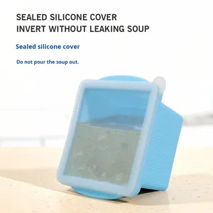 Moule en silicone pour soupe congelée, compartiment à glace en fer, stockage domestique d'aliments complémentaires, congélation rapide, démoulage facile, conservation - Product Image 3