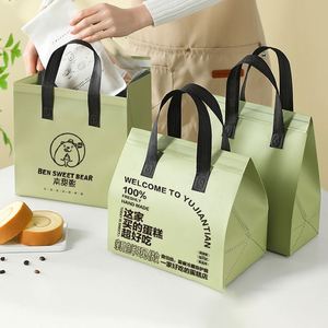 Eco-Friendly Non-Woven Thermal Insulated Cooler Bag for Wine Food Delivery Foldable Portable Design Reusable Takeaway Packaging - Product Image 1