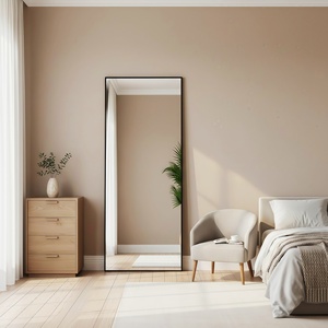 115*40cm Full Length Floor <b>Mirror</b> <b>Plastic</b> Framed Tempered Glass Art Deco Design Wall Mountable Home Decor Handmade Thin Frame - Product Image 3