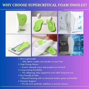Semelles de sport TPEE à rebond élevé, mousse d'azote supercritique, écologiques, inserts de course professionnels absorbant les chocs, soutien de la voûte plantaire - Product Image 5