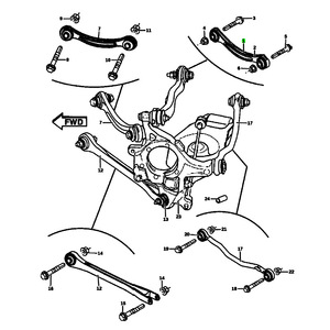 คอนโทรลอาร์มสำหรับ Dodge Challenger ช่วงล่างแบบ MacPherson Strut หมายเลขอะไหล่ 68184782AB 68184783AB - Product Image 4