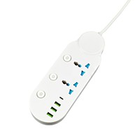 Multiprise universelle industrielle 16A 250V pour bureau à domicile, 2/3/4 prises USB-A/Type-C, câble de 3m, protection contre les surtensions