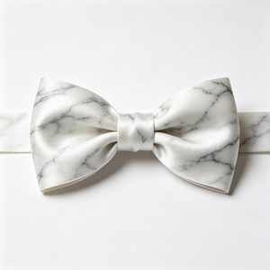 Lazo de Raso Brillante con Textura de Mármol de Lujo, Lazo Preformado para Envoltura de Regalos de Lujo, Adorno para Bodas y Fiestas - Product Image 5