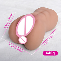 Muñeca de Silicona de Doble Canal con Ano Estrecho para Hombres, Juguetes Sexuales con Trasero Grande para Masturbación Masculina, Juguetes Anales