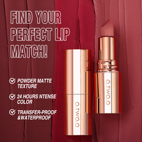 O.TWO.O Rouge à lèvres vegan fini mat, vente en gros, waterproof, longue tenue, maquillage beauté, fournisseur distributeur
