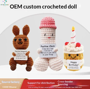 Muñecos de Ganchillo de Lana Tejidos a Mano, Pequeños <span class=keywords><strong>Dinosaurios</strong></span> y Gorilas, Adornos para Bodas, 31-50cm, 14+ Años - Product Image 4