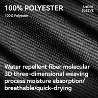 ROCKBROS Pantalon de cyclisme décontracté Séchage rapide de l'humidité T-shirt de cyclisme sur route à manches courtes pour hommes Respirant Top Shorts Costume d'été