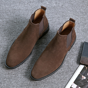 Botas de Tobillo Chelsea de Gamuza Casual para Hombre, Nuevas, de Cuero Genuino - Product Image 5