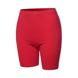 Women's Solid Color Eco-Friendly Oxford Moto Biker Cycling Shorts 100% Cotton Regular Fit Elastic Waist Hot