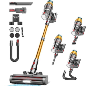 Aspirateur portable sans fil Dys à piles avec filtre HEPA et sac pour la maison, la voiture, l'hôtel, nettoyage humide/sec - Product Image 6