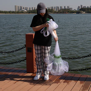 뜨거운 판매 전통 체인 던지기 Fulljon 후지 플라이 타이어 라인 소형 메쉬 핸드 캐스트 어망 한국 나일론 PP 더블 - Product Image 2