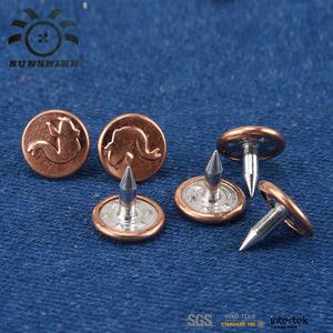 Op Maat Gemaakt Patroon Convex Logo Messing Hoes Aluminium Pinnen Nagels Accessoires Voor Kleding - Product Image 3