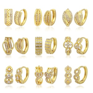 Pendientes de Aro Jxx Fashion, Chapados en Oro de 18K, con Cristales de Lujo y Circonitas para Mujer - Product Image 4