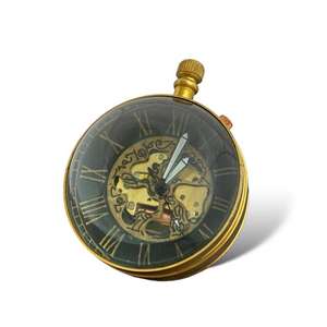 Horloge décorative en laiton et verre, design classique et léger, pour bureau, table d'étude et décoration intérieure - Product Image 3