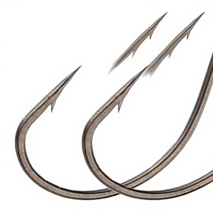 กล่องบรรจุ 50 ชิ้น เบ็ดตกปลาคาร์บอนสตีล Senyo แบบมีเงี่ยง สำหรับตกปลาแบส ปลาเทราต์ และปลาคาร์พ อุปกรณ์ตกปลา - Product Image 1