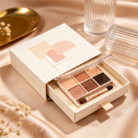 Boîte de palette d'ombres à paupières en carton rigide avec logo personnalisé, emballage en papier cosmétique en gros