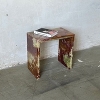 Table d'appoint moderne en onyx vert naturel, table basse de luxe en marbre, meuble rond pour la maison