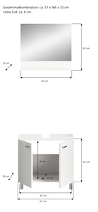 Set di mobili da bagno Design tedesco singolo mobile da bagno con Sink-X4XA9B05 - Product Image 6