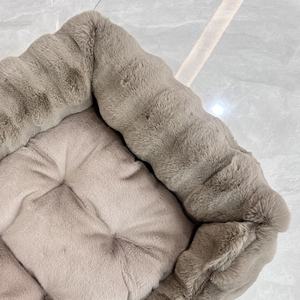 Camas grandes para acampar para mascotas, 120Cm, modernas, orgánicas, pequeñas, de lujo, de terciopelo, impermeables, únicas, para mascotas, camas para la ansiedad - Product Image 3