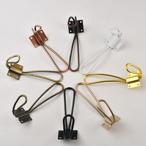 <b>Wall</b> Mounted Iron Wire Clothes <b>Hooks</b> For Cabinet Door <b>Wall</b> Hanging Durable Home Decor Antique Style Rectangle Shape - Product Image 1