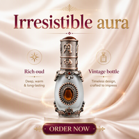 Minyak Parfum Arab Bebas Alkohol 15ml, Aroma Vanila Agarwood Oud Pedas Bunga Kayu Wangi Tahan Lama Khas Timur Tengah